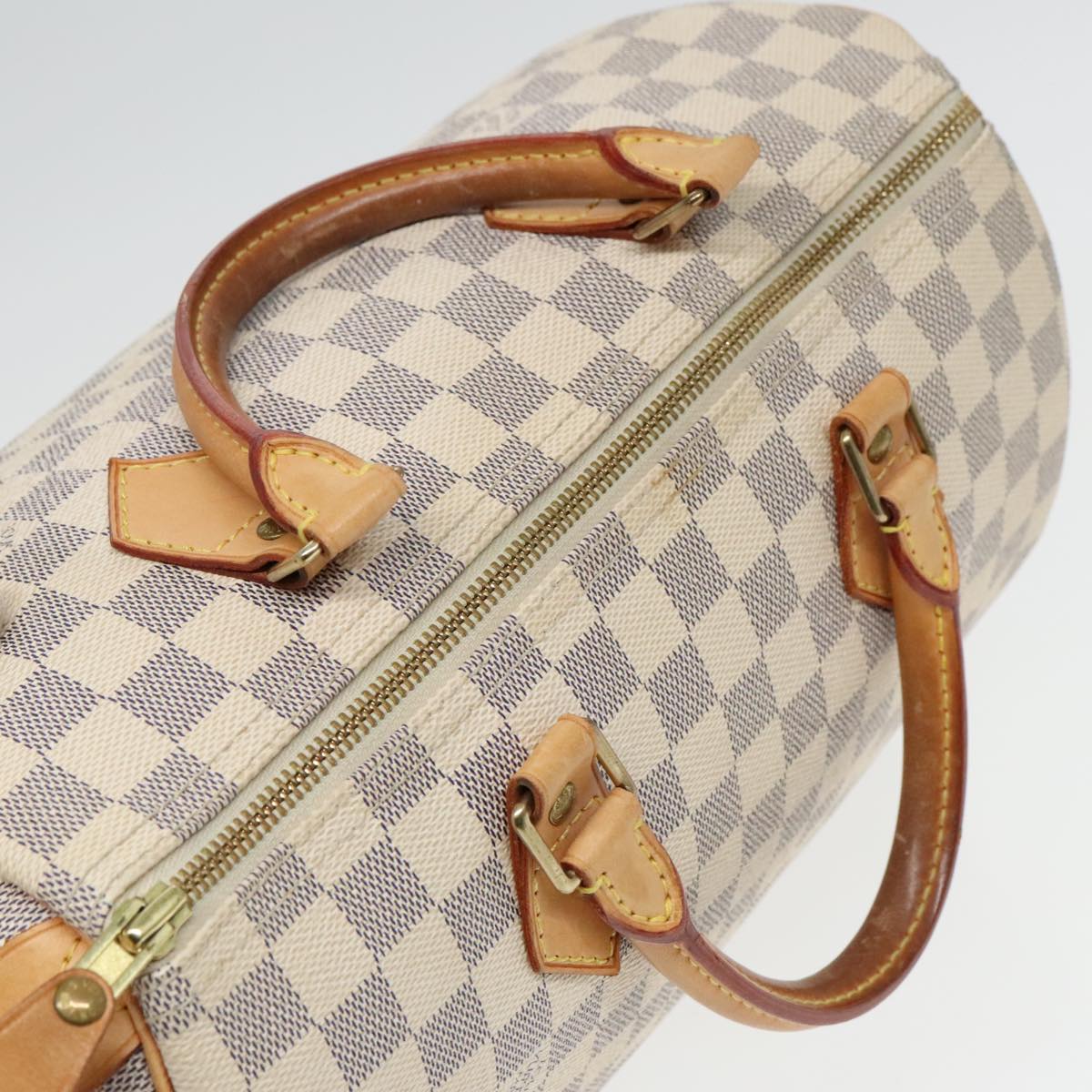 LOUIS VUITTON Damier Azur Speedy 30 Hand Bag N41533 LV Auth 94958