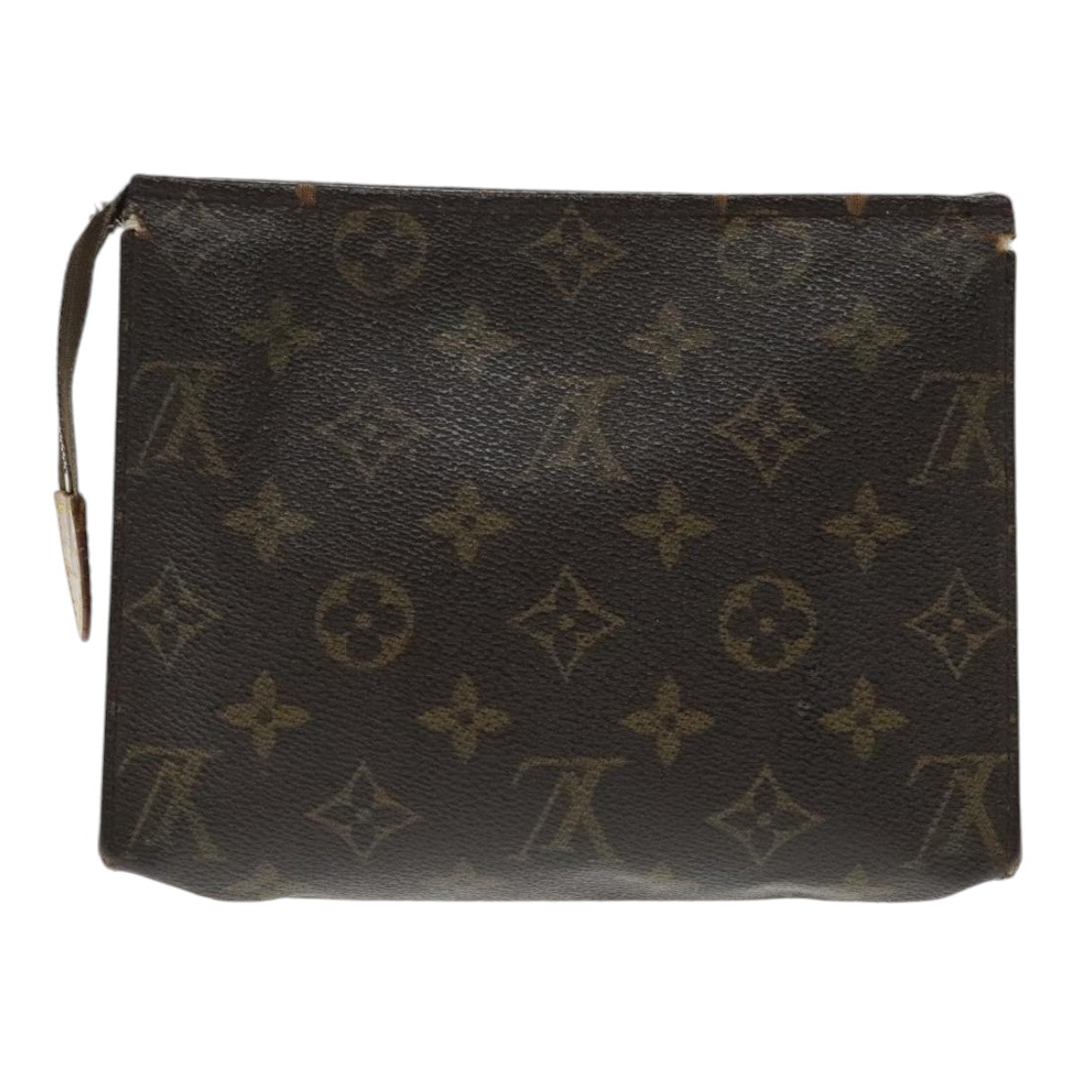 LOUIS VUITTON Monogram Poche Toilette 19 Pouch M47544 LV Auth 95050