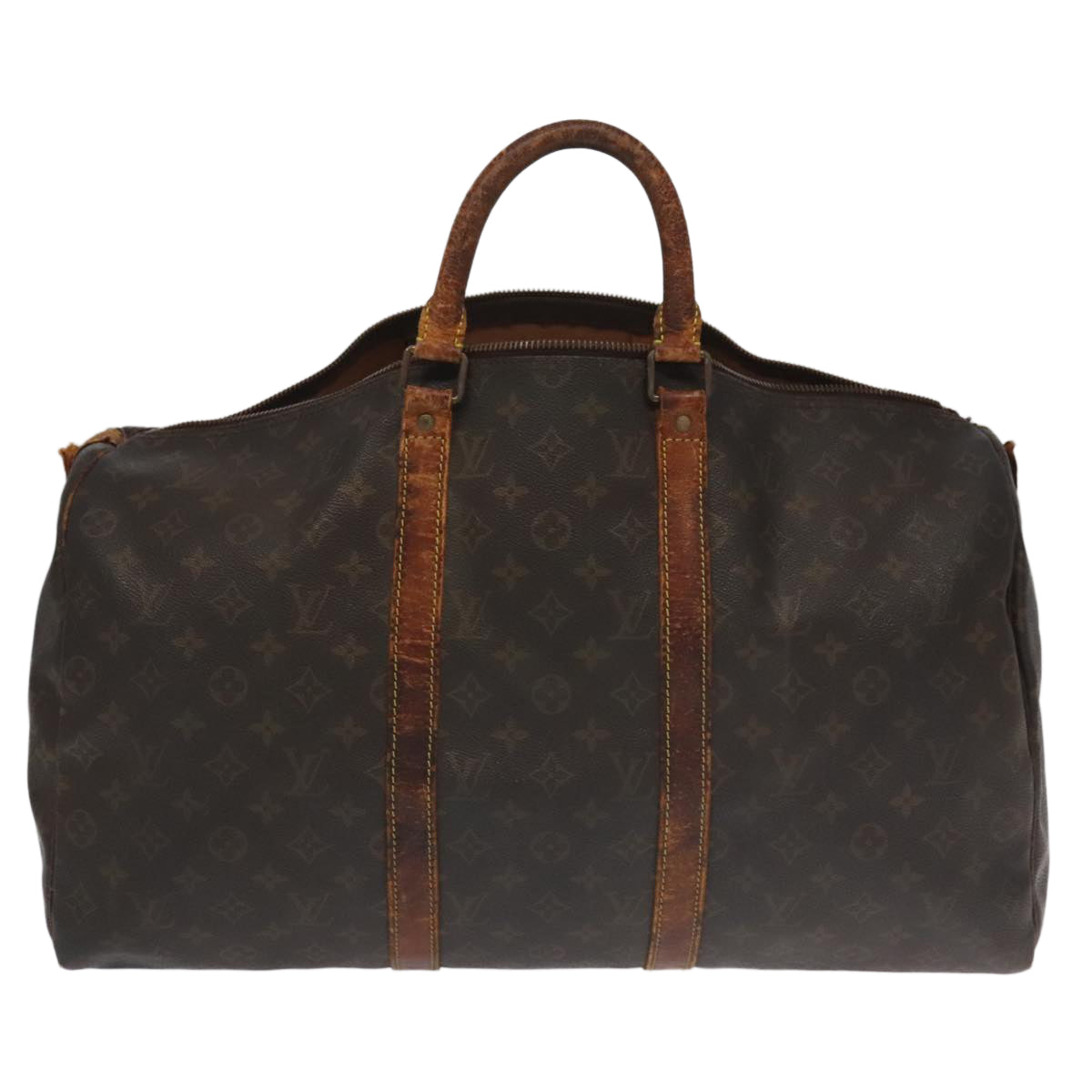 LOUIS VUITTON Monogram Keepall Bandouliere 50 Boston Bag M41416 LV Auth 95083