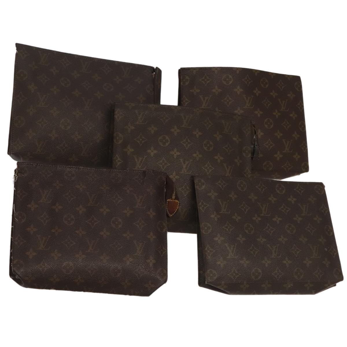 LOUIS VUITTON Monogram Poche Toilette 26 Pouch 5Set M47542 LV Auth 95091