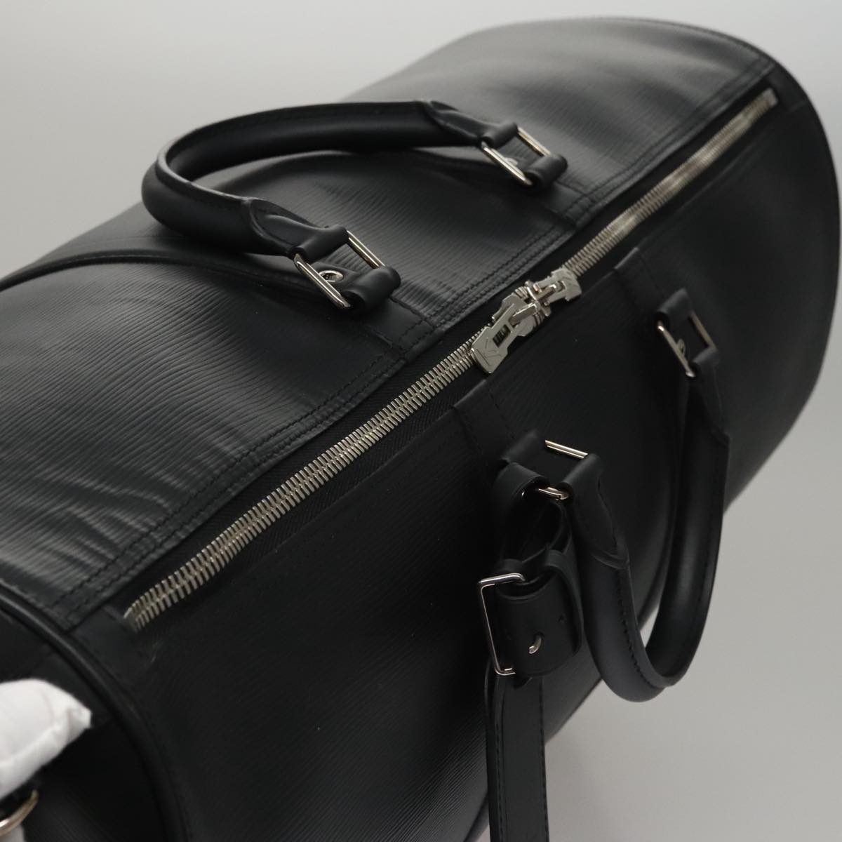 LOUIS VUITTON Epi LV × Supreme Keepall Bandouliere 55 Bag M53433 LV Auth 95128SM