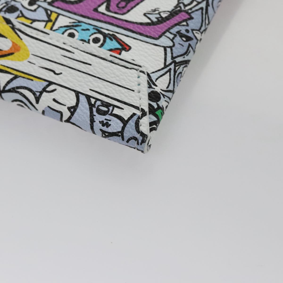 LOUIS VUITTON Monogram Comics Trio Amberop Clutch Bag White M82014 Auth 95129SM