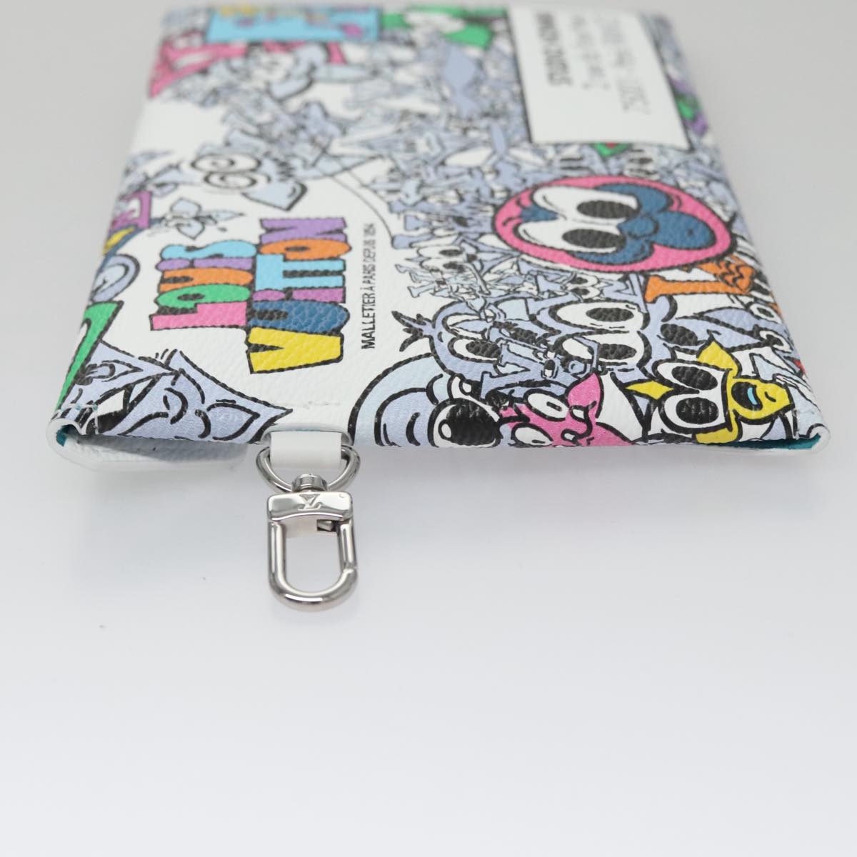 LOUIS VUITTON Monogram Comics Trio Amberop Clutch Bag White M82014 Auth 95129S