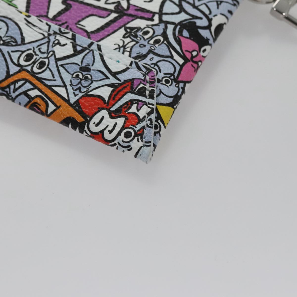 LOUIS VUITTON Monogram Comics Trio Amberop Clutch Bag White M82014 Auth 95129SM