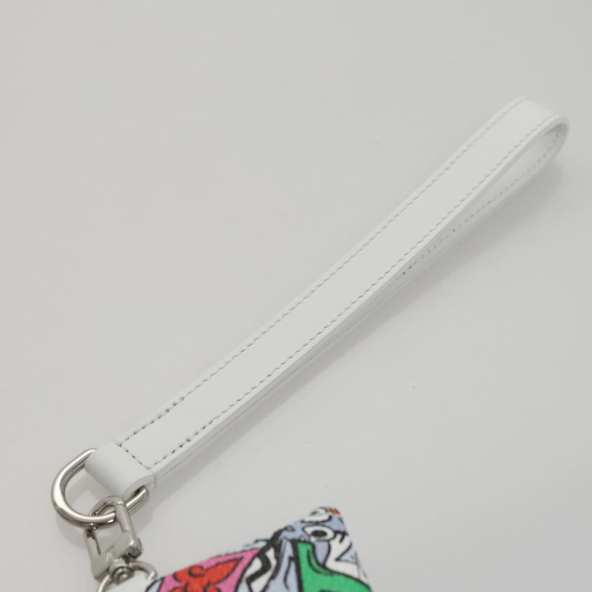 LOUIS VUITTON Monogram Comics Trio Amberop Clutch Bag White M82014 Auth 95129S