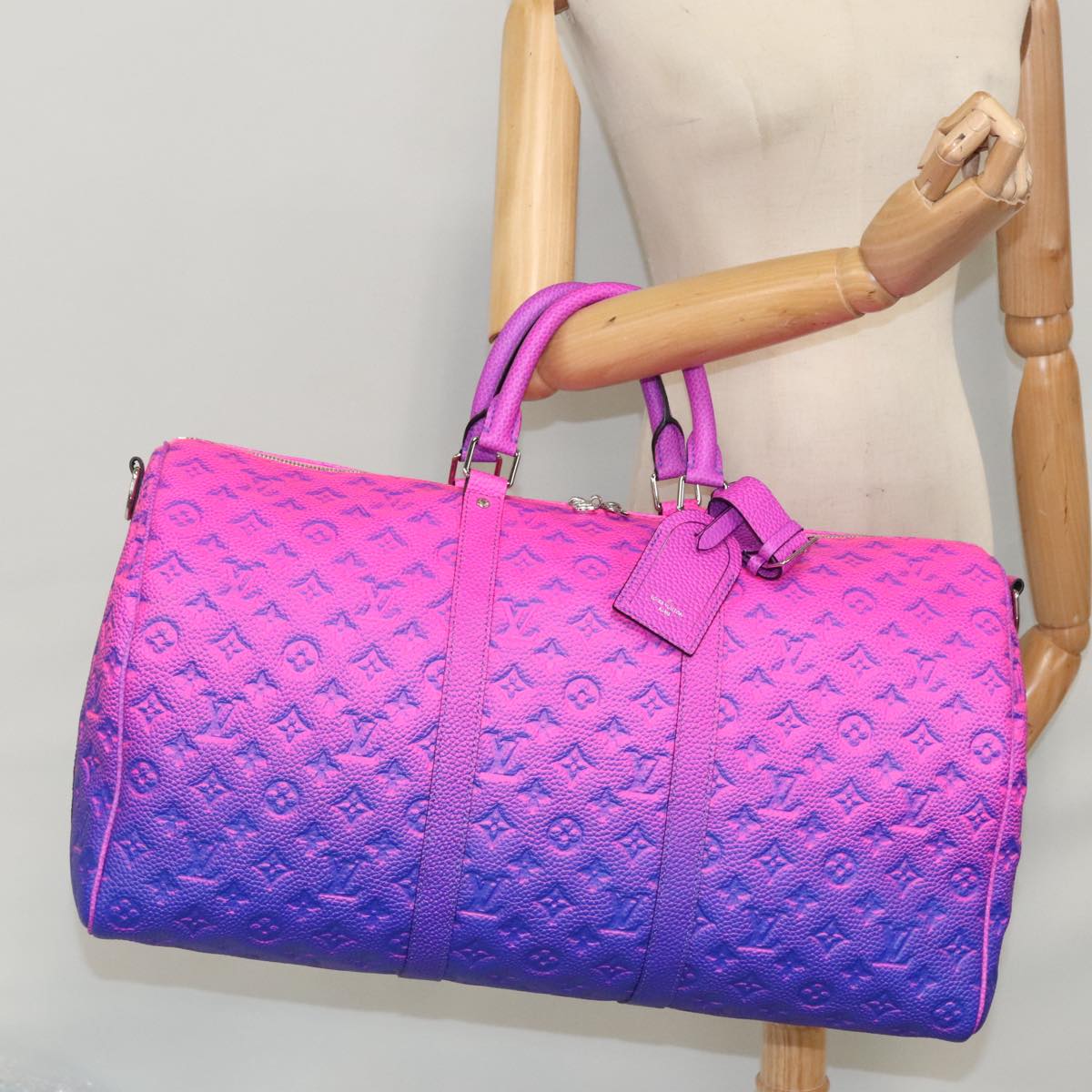 LOUIS VUITTON Monogram Illusion Keepall Bandouliere 55 Bag M59713 LV Auth 95130SM
