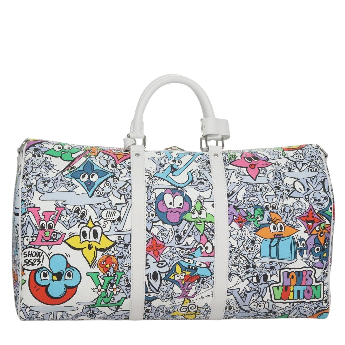 LOUIS VUITTON Monogram Comics Keepall Bandouliere 50 Bag M21863 LV Auth 95131SM