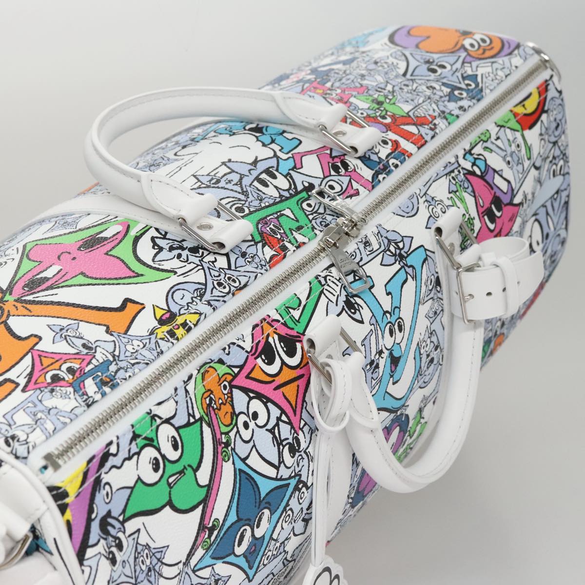 LOUIS VUITTON Monogram Comics Keepall Bandouliere 50 Bag M21863 LV Auth 95131SM