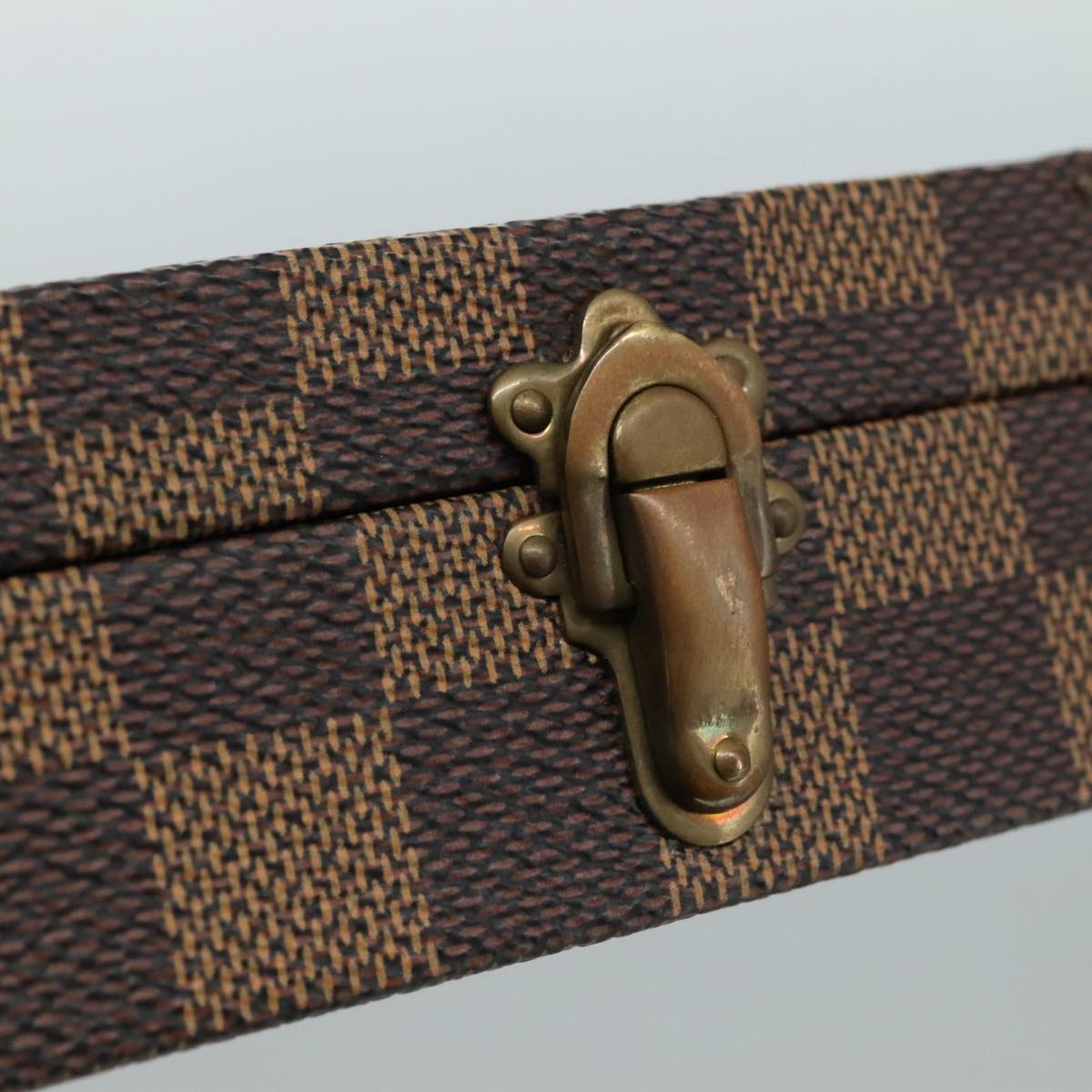 LOUIS VUITTON Damier Ebene Watch case Accessory Case LV Auth 95137SV