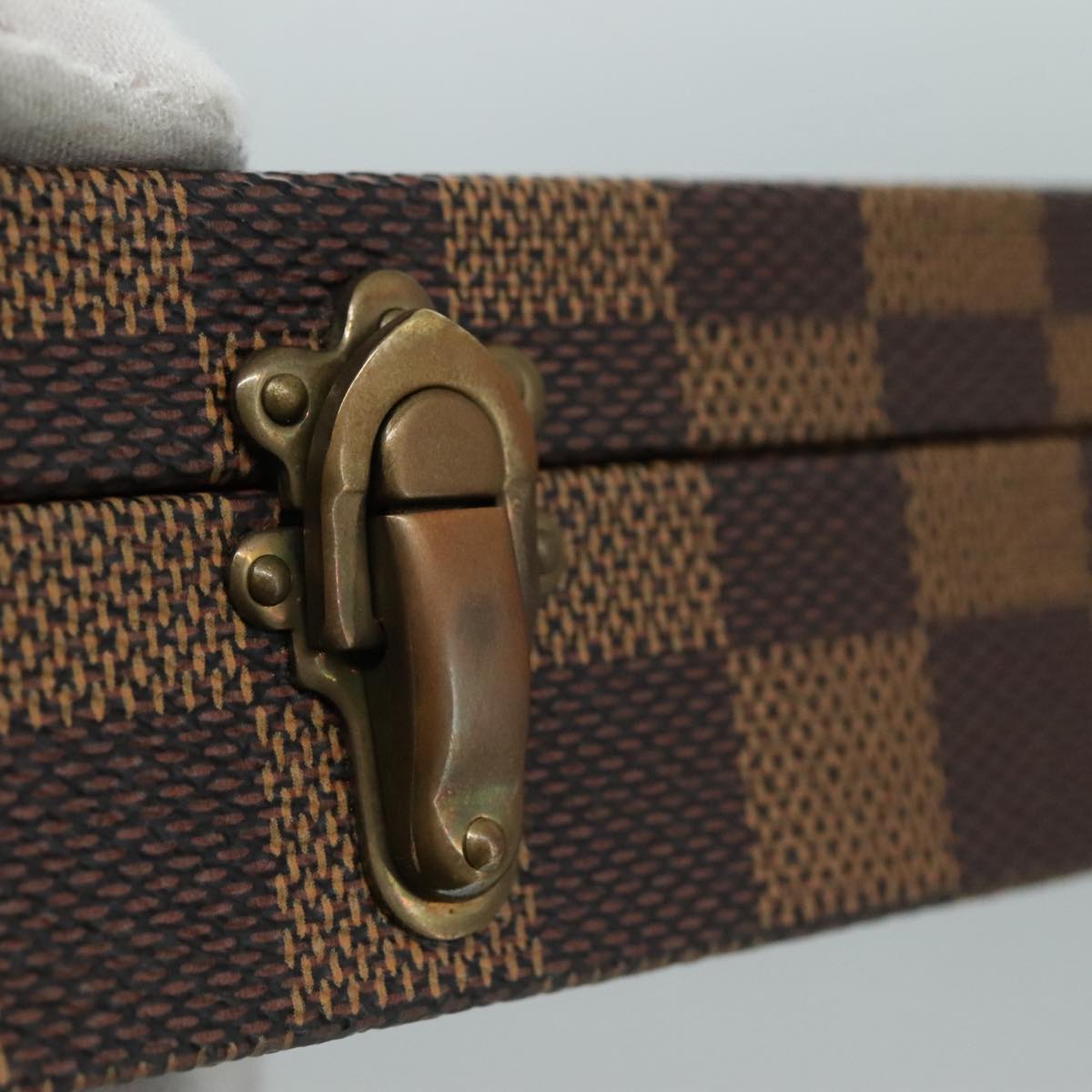 LOUIS VUITTON Damier Ebene Watch case Accessory Case LV Auth 95137SV
