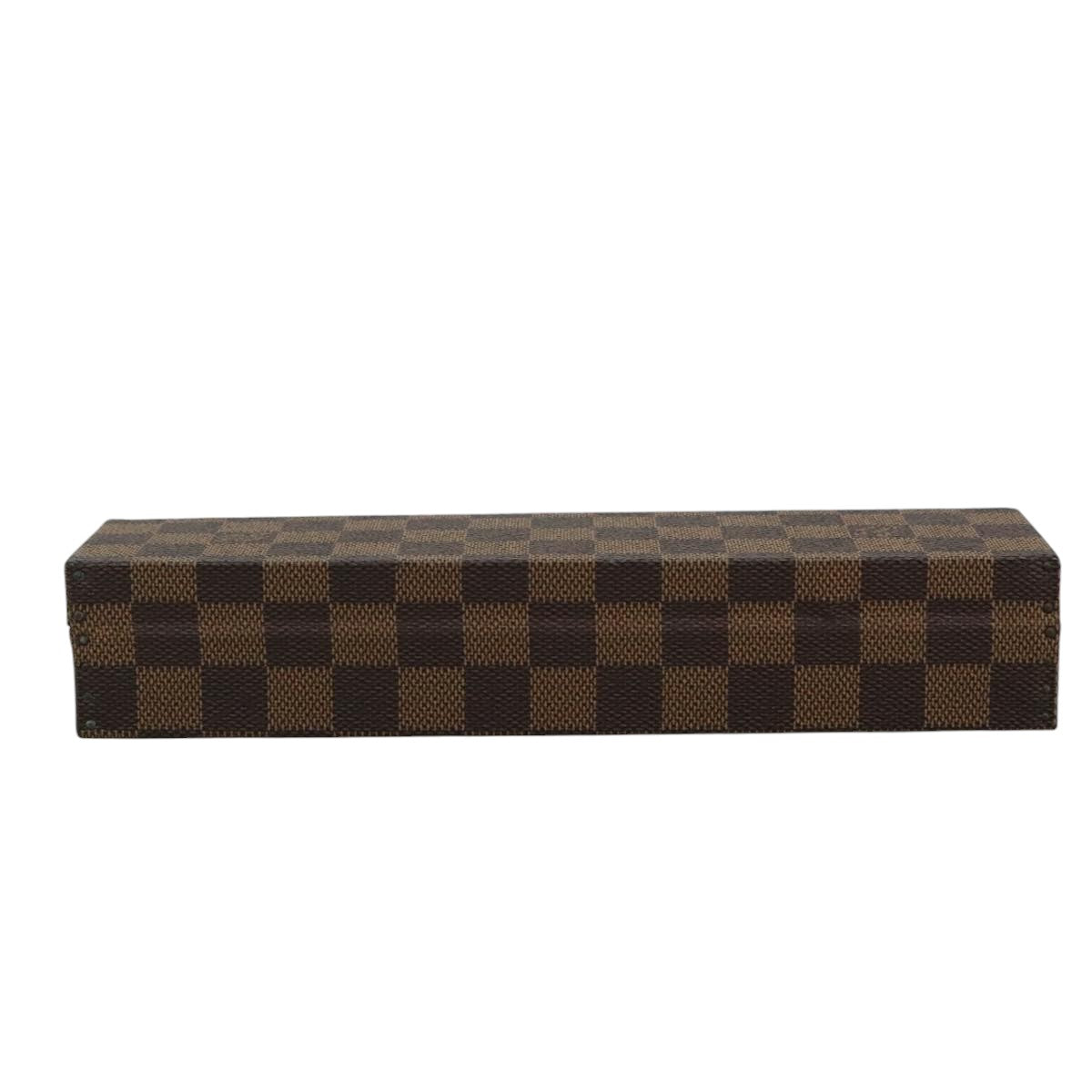LOUIS VUITTON Damier Ebene Watch case Accessory Case LV Auth 95137SV