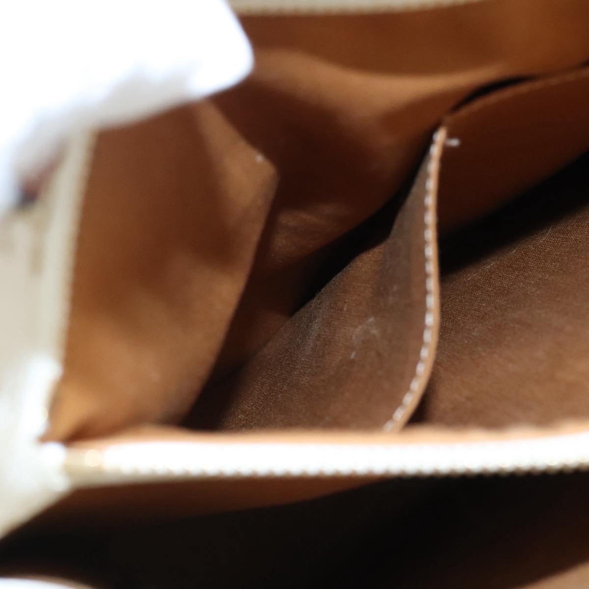 CELINE Triomphe Small Vertical Cabas Tote Bag PVC Leather 2way White Auth 95139SM