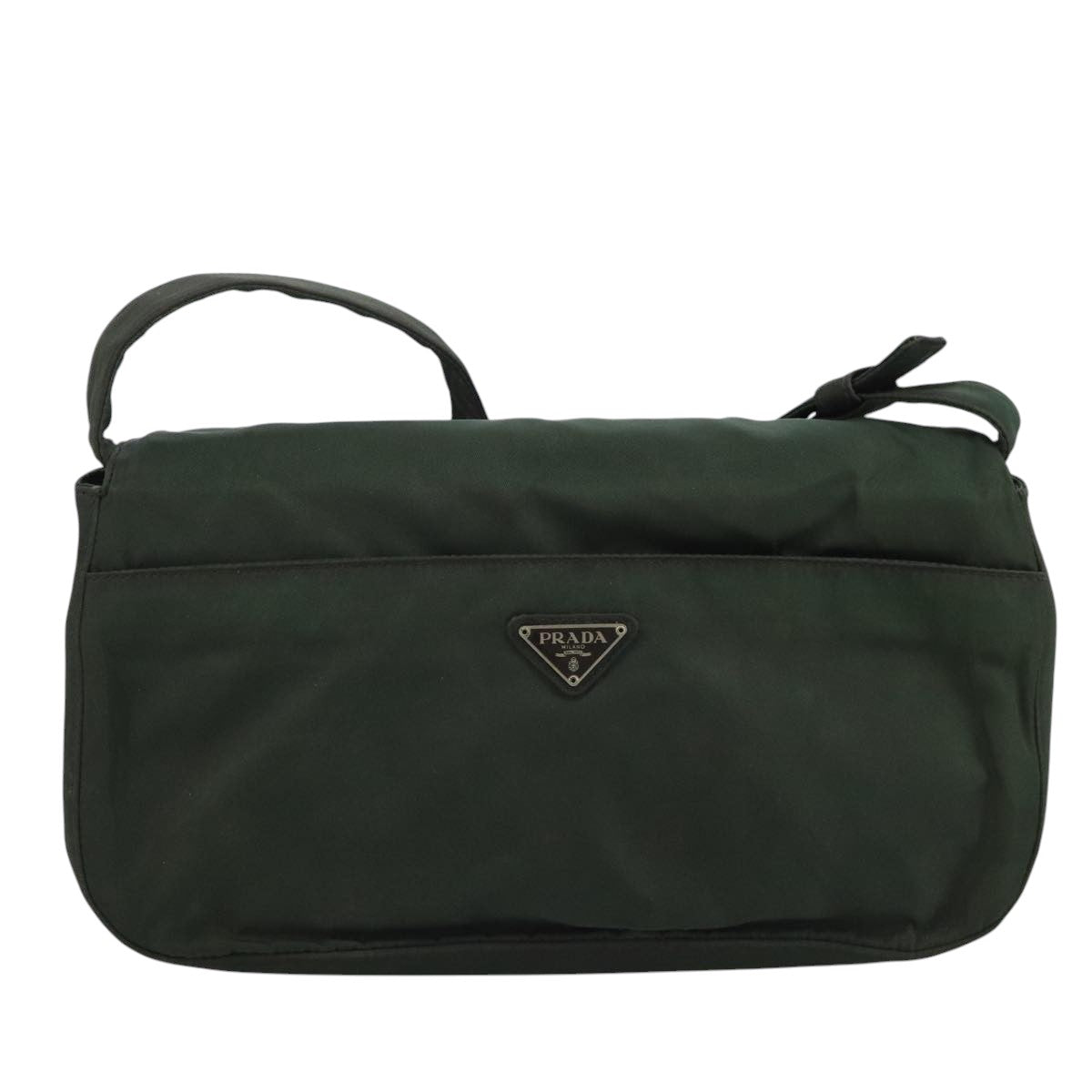 PRADA Shoulder Bag Nylon Green Auth 95145