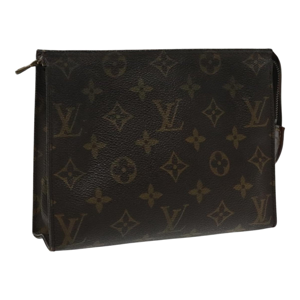 LOUIS VUITTON Monogram Poche Toilette 19 Pouch M47544 LV Auth 95213