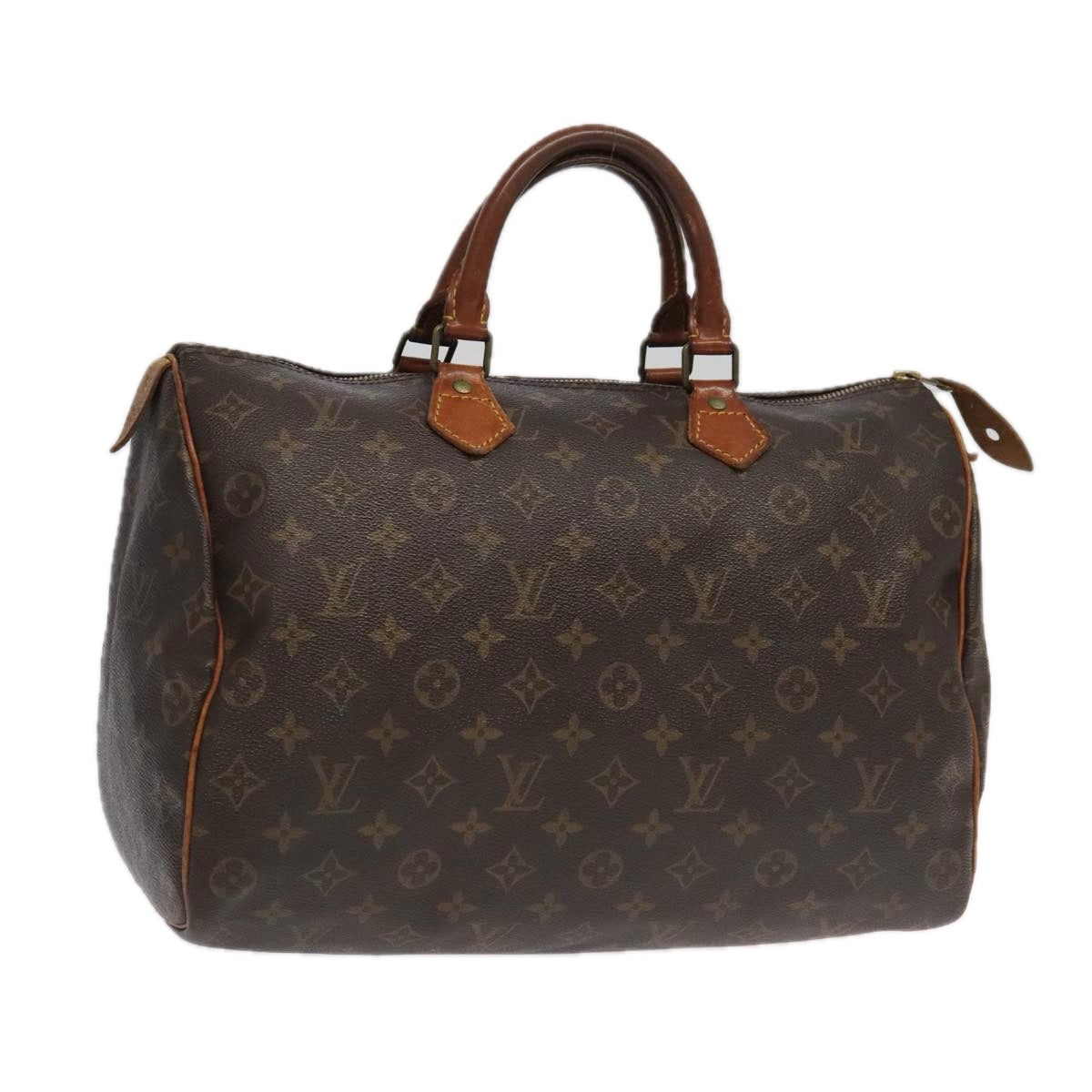 LOUIS VUITTON Monogram Speedy 35 Hand Bag M41524 LV Auth 95215