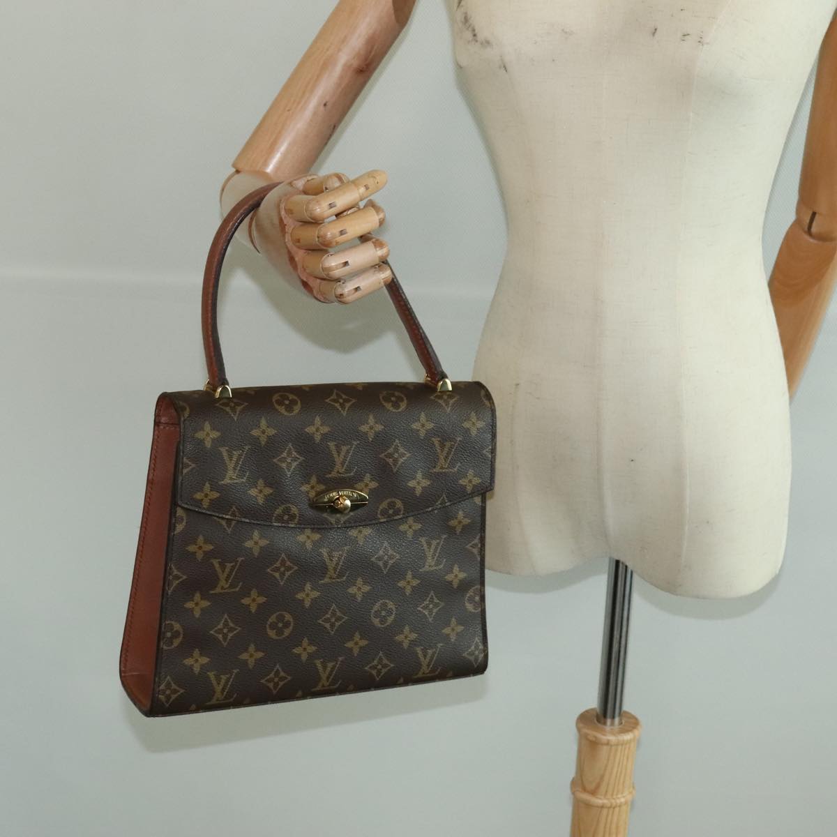 LOUIS VUITTON Monogram Malesherbes Hand Bag M51379 LV Auth 95218