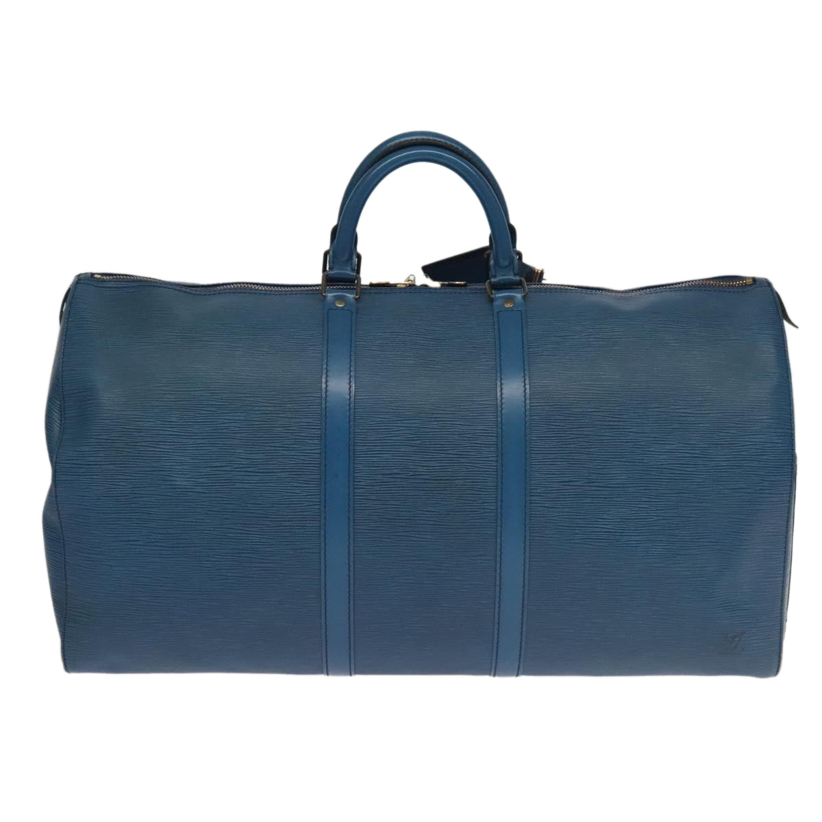 LOUIS VUITTON Epi Keepall 55 Boston Bag Toledo Blue M42955 LV Auth 95267