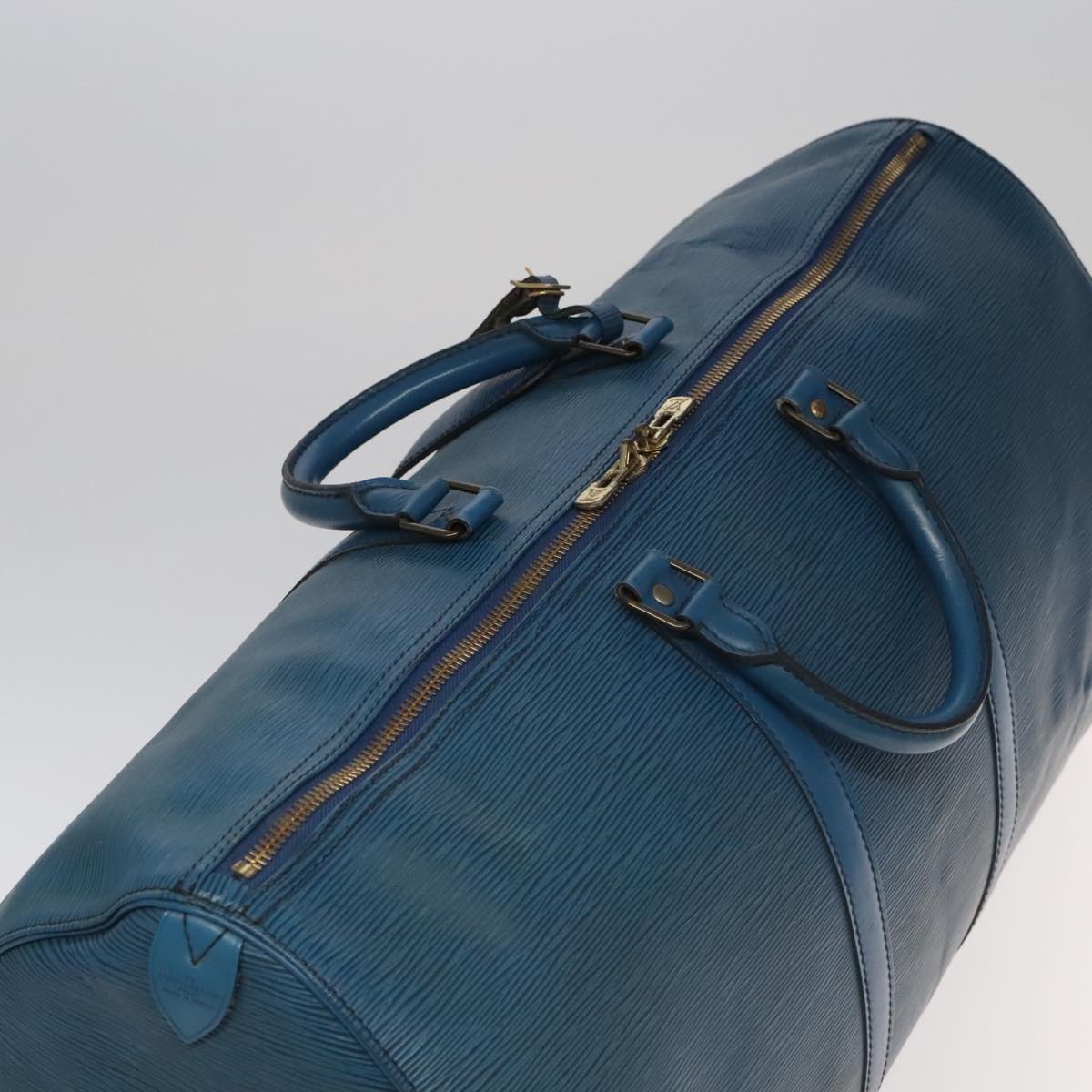 LOUIS VUITTON Epi Keepall 55 Boston Bag Toledo Blue M42955 LV Auth 95267