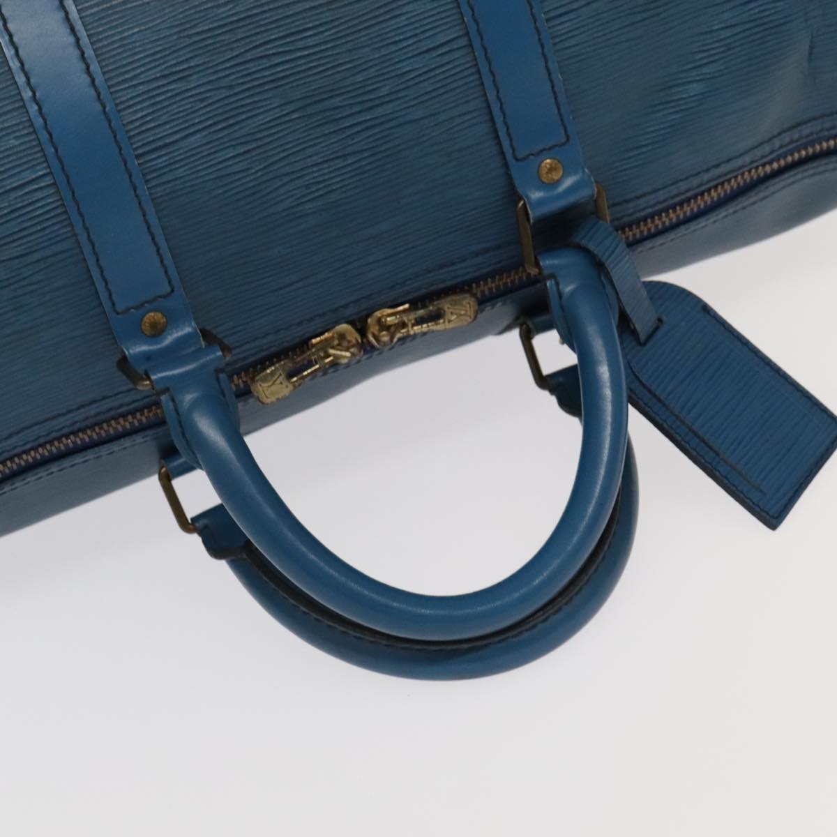 LOUIS VUITTON Epi Keepall 55 Boston Bag Toledo Blue M42955 LV Auth 95267