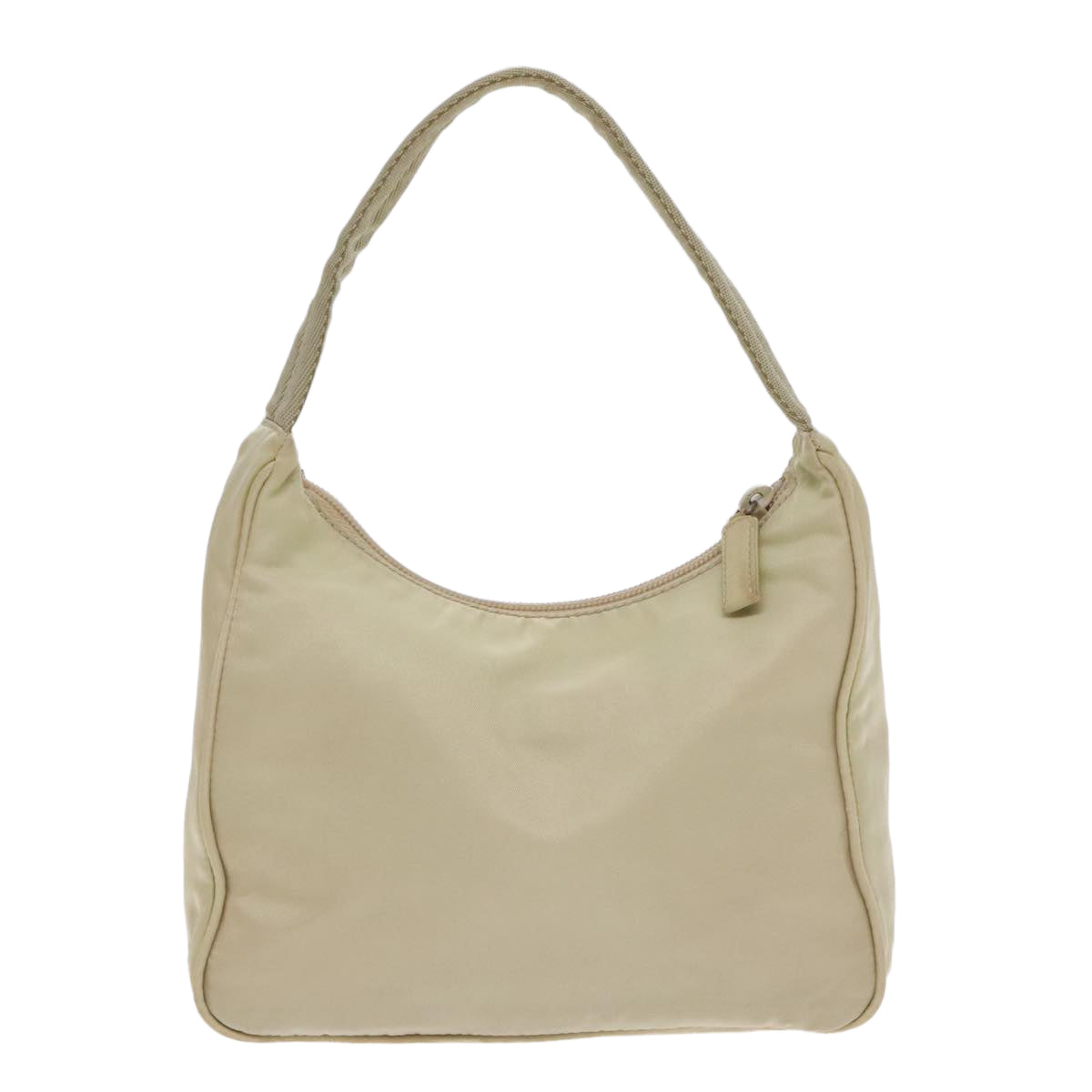 PRADA Hand Bag Nylon White Auth 95314