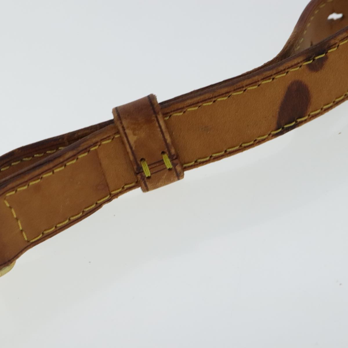 LOUIS VUITTON Adjustable Shoulder Strap Leather 32.3""""""""-39.4"""""""" Beige Auth 95321