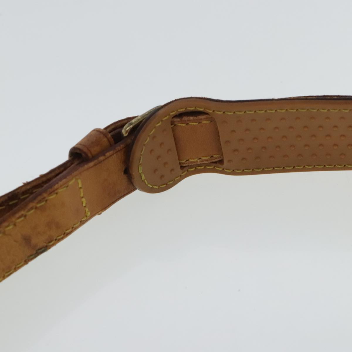 LOUIS VUITTON Adjustable Shoulder Strap Leather 32.3""""""""-39.4"""""""" Beige Auth 95321