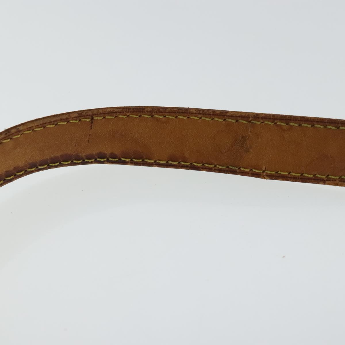 LOUIS VUITTON Adjustable Shoulder Strap Leather 32.3""""""""-39.4"""""""" Beige Auth 95321