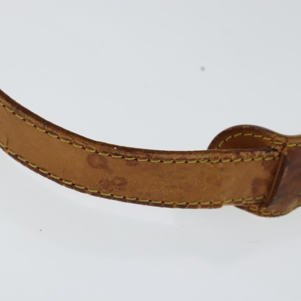 LOUIS VUITTON Adjustable Shoulder Strap Leather 32.3""""""""-39.4"""""""" Beige Auth 95321