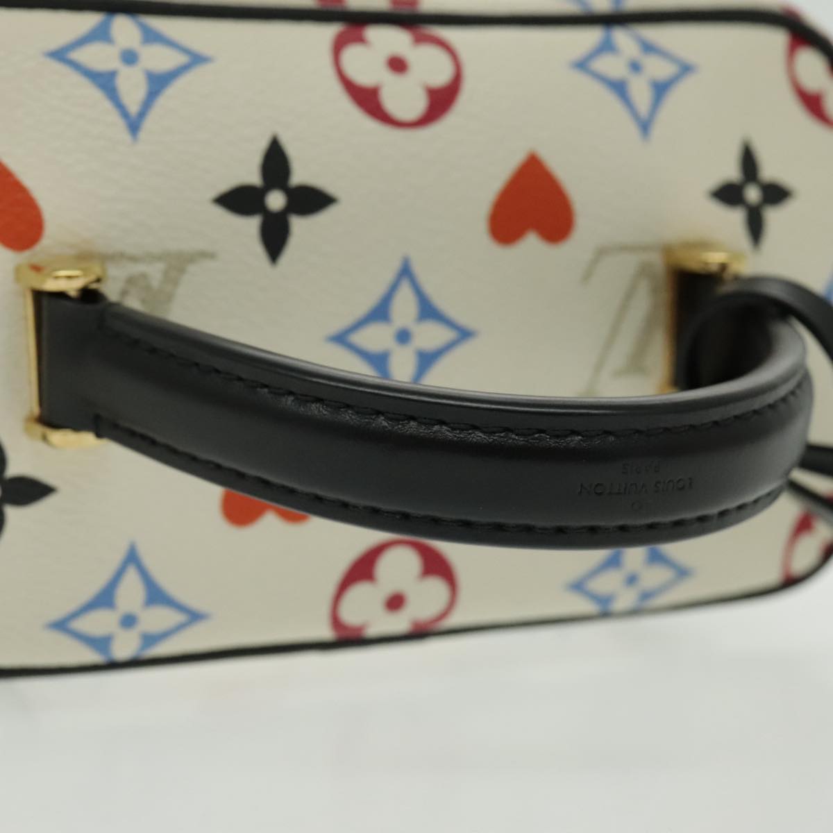 LOUIS VUITTON Monogram Game On Vanity PM Hand Bag White M57458 LV Auth 95384SA