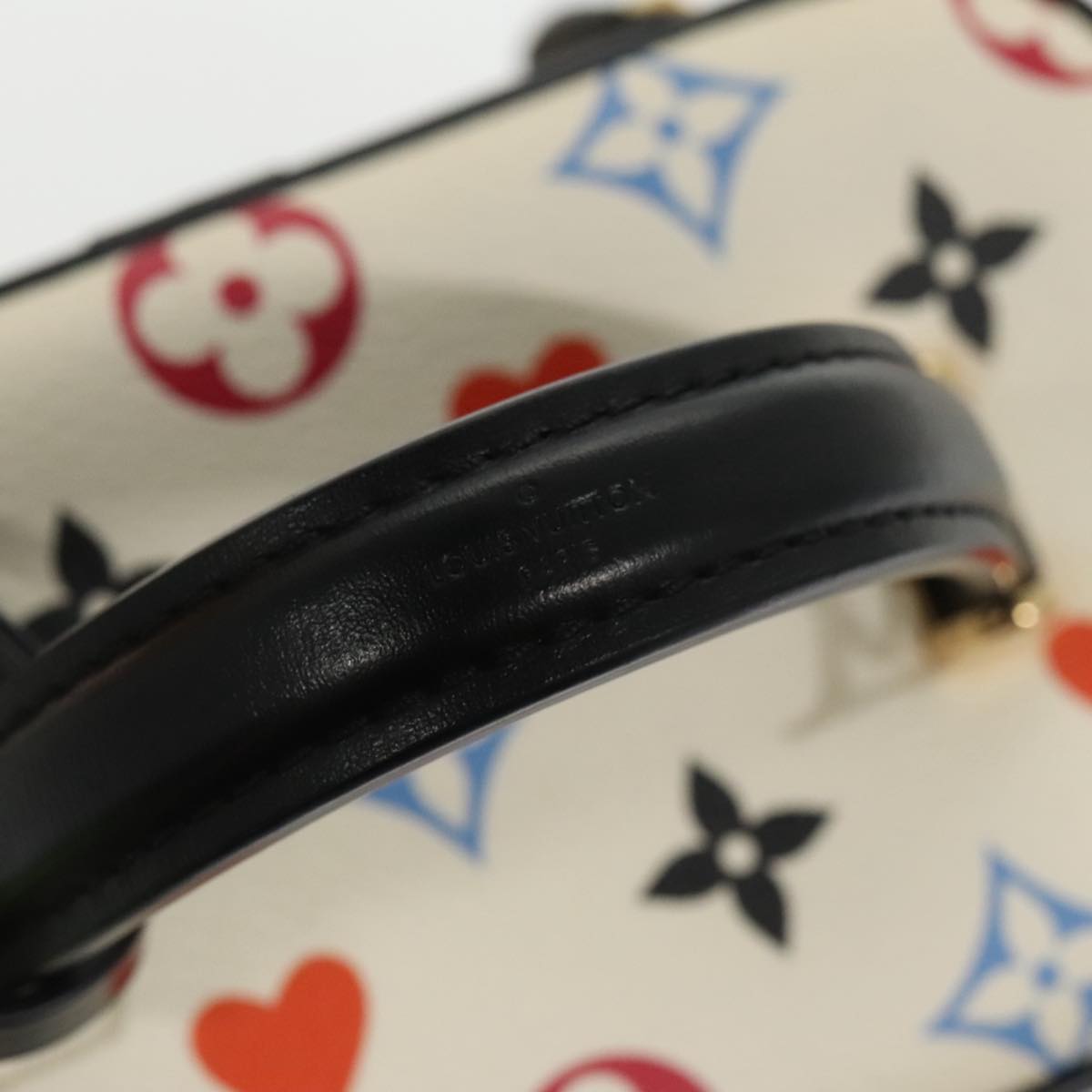 LOUIS VUITTON Monogram Game On Vanity PM Hand Bag White M57458 LV Auth 95387SM