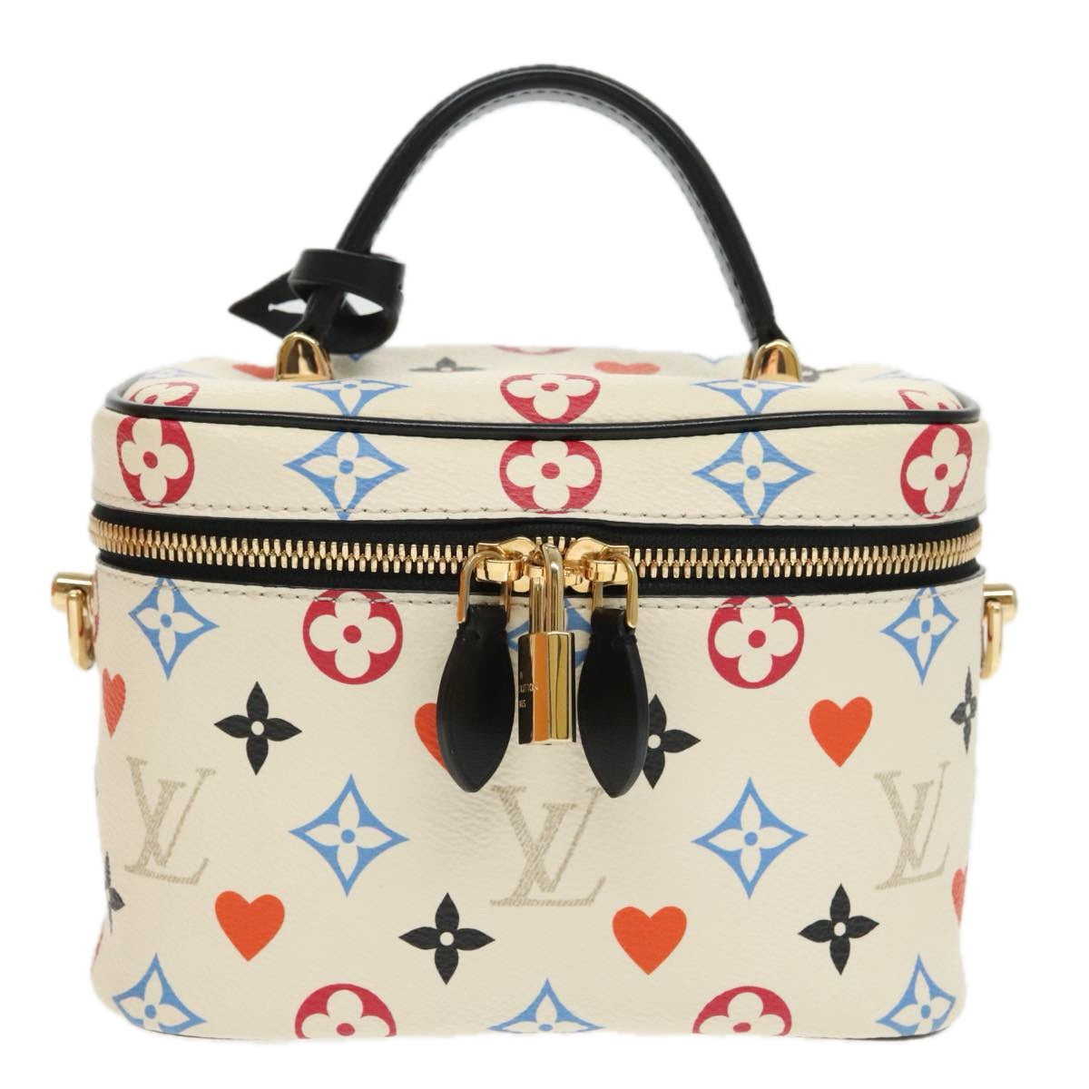 LOUIS VUITTON Monogram Game On Vanity PM Hand Bag White M57458 LV Auth 95387SM