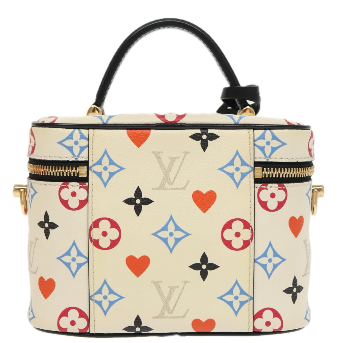LOUIS VUITTON Monogram Game On Vanity PM Hand Bag White M57458 LV Auth 95387SM