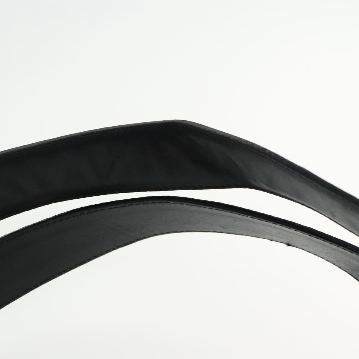 Salvatore Ferragamo Gancini Tote Bag Leather Black Silver Auth 95430