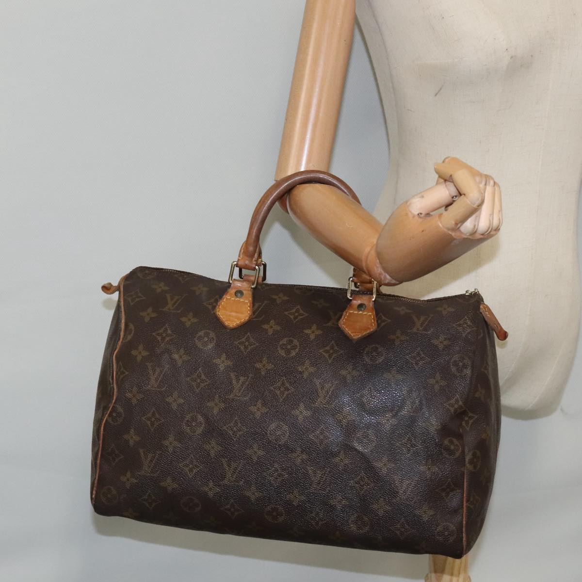 LOUIS VUITTON Monogram Speedy 35 Hand Bag M41524 LV Auth 95435