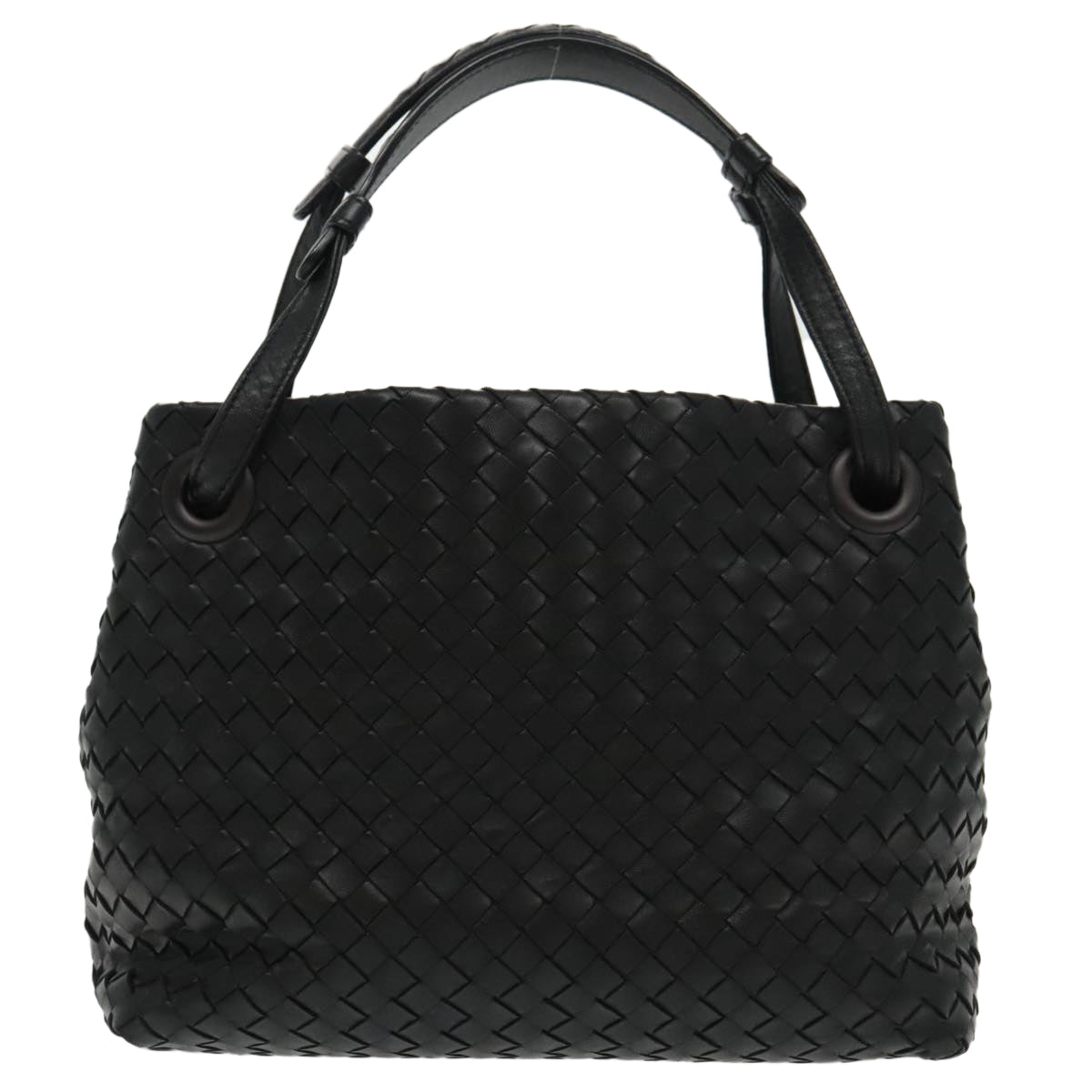 BOTTEGA VENETA INTRECCIATO Small Garda Bag Hand Bag Leather Black Auth 95457