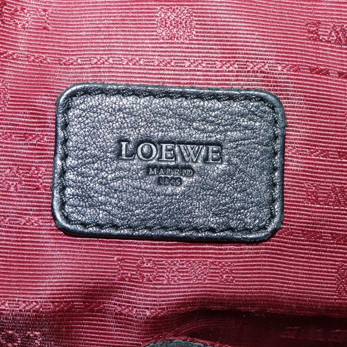 LOEWE Heritage Tote Bag Leather Black Auth 95486