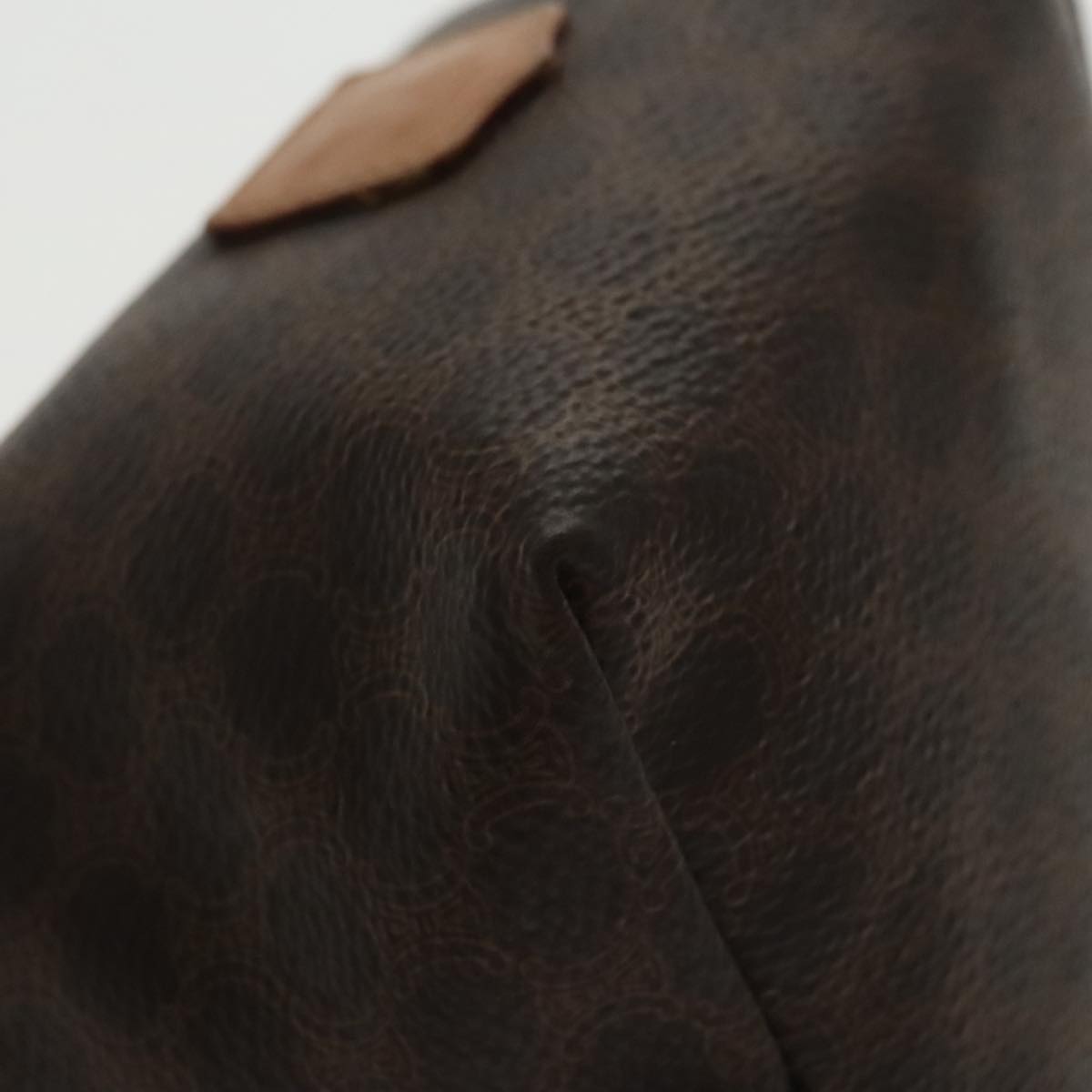 CELINE Macadam Canvas Hand Bag PVC Leather Gold Brown Auth 95581A