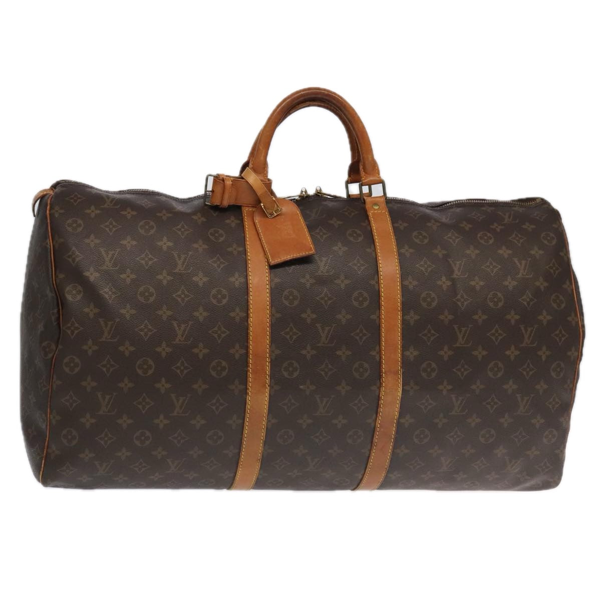 LOUIS VUITTON Monogram Keepall 60 Boston Bag M41422 LV Auth 95583