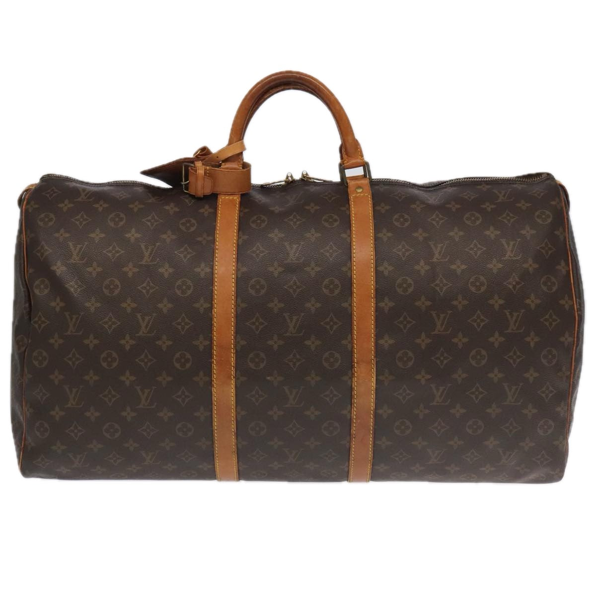 LOUIS VUITTON Monogram Keepall 60 Boston Bag M41422 LV Auth 95583