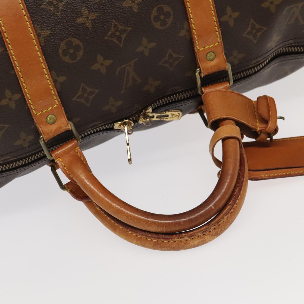 LOUIS VUITTON Monogram Keepall 60 Boston Bag M41422 LV Auth 95583