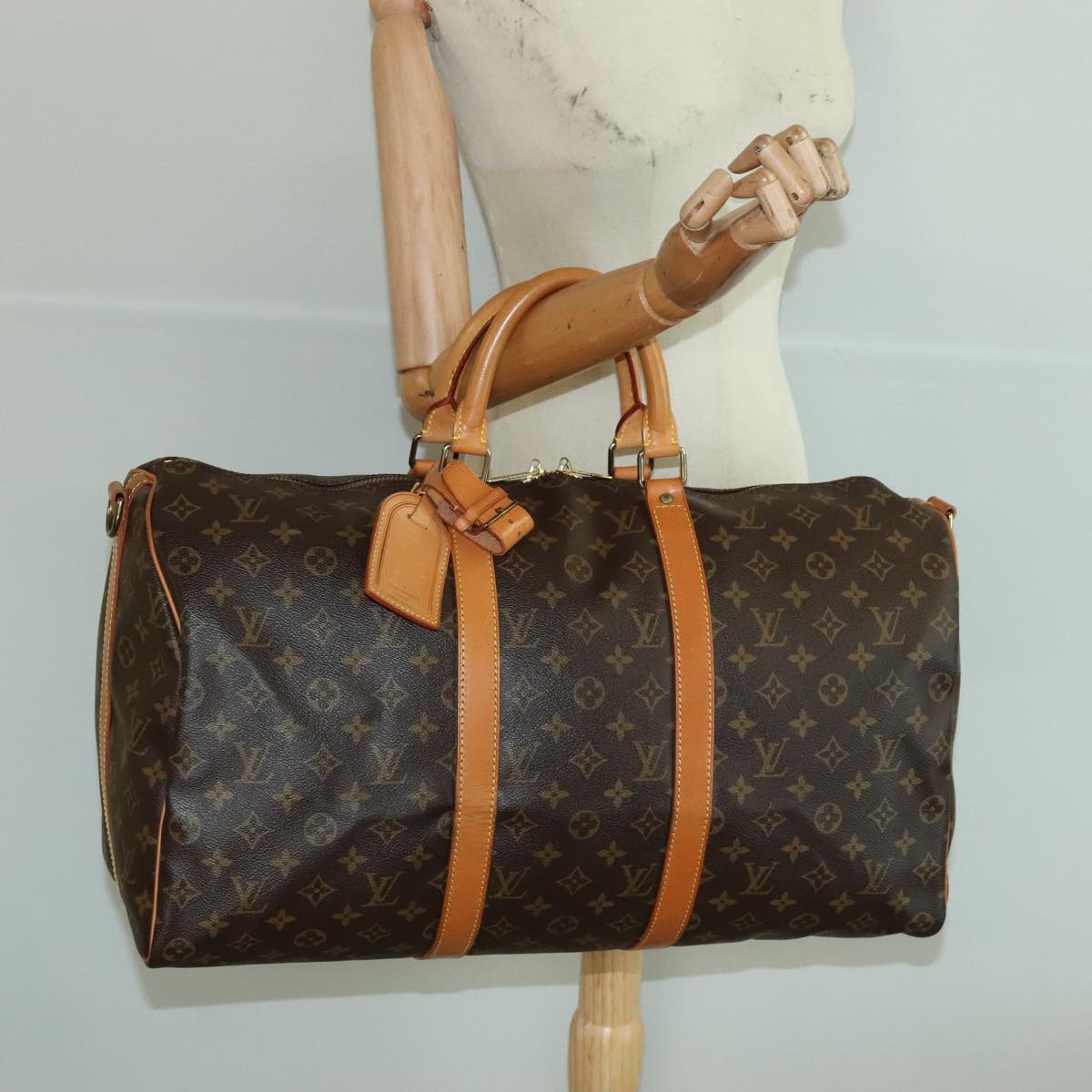 LOUIS VUITTON Monogram Keepall 50 Boston Bag M41426 LV Auth 95599