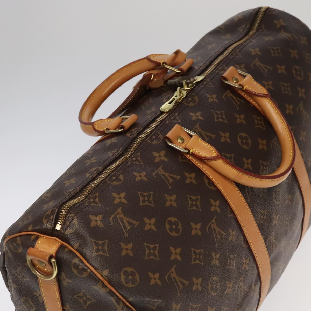 LOUIS VUITTON Monogram Keepall Bandouliere 50 Boston Bag M41416 LV Auth 95634