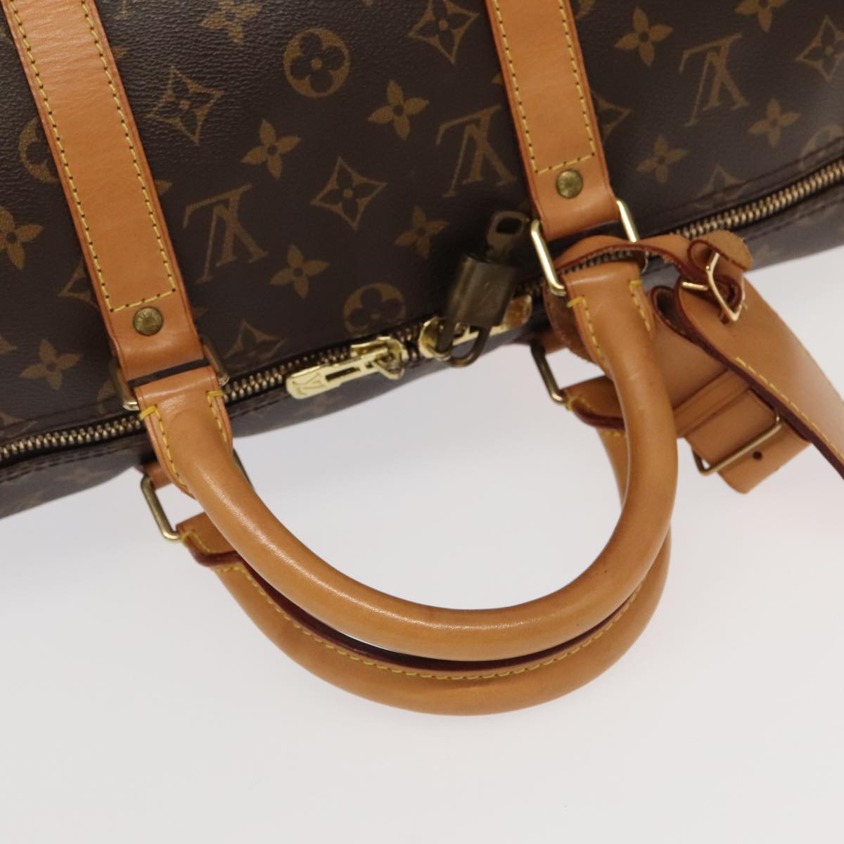 LOUIS VUITTON Monogram Keepall Bandouliere 50 Boston Bag M41416 LV Auth 95634