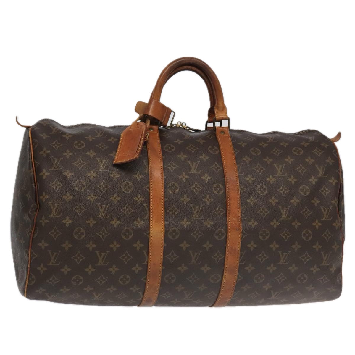 LOUIS VUITTON Monogram Keepall 55 Boston Bag M41424 LV Auth 95728