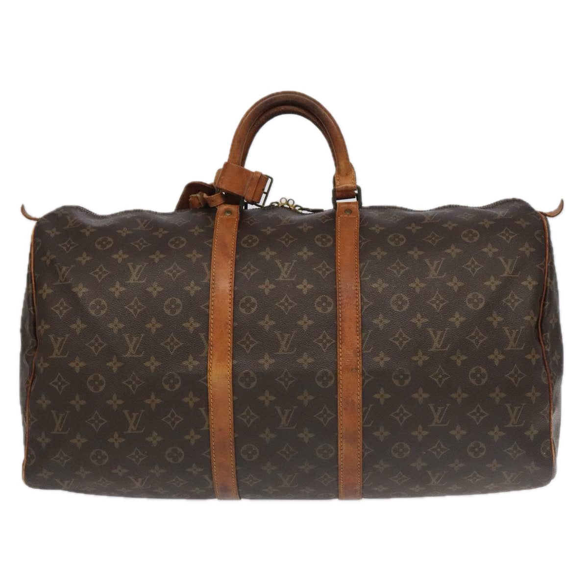 LOUIS VUITTON Monogram Keepall 55 Boston Bag M41424 LV Auth 95728