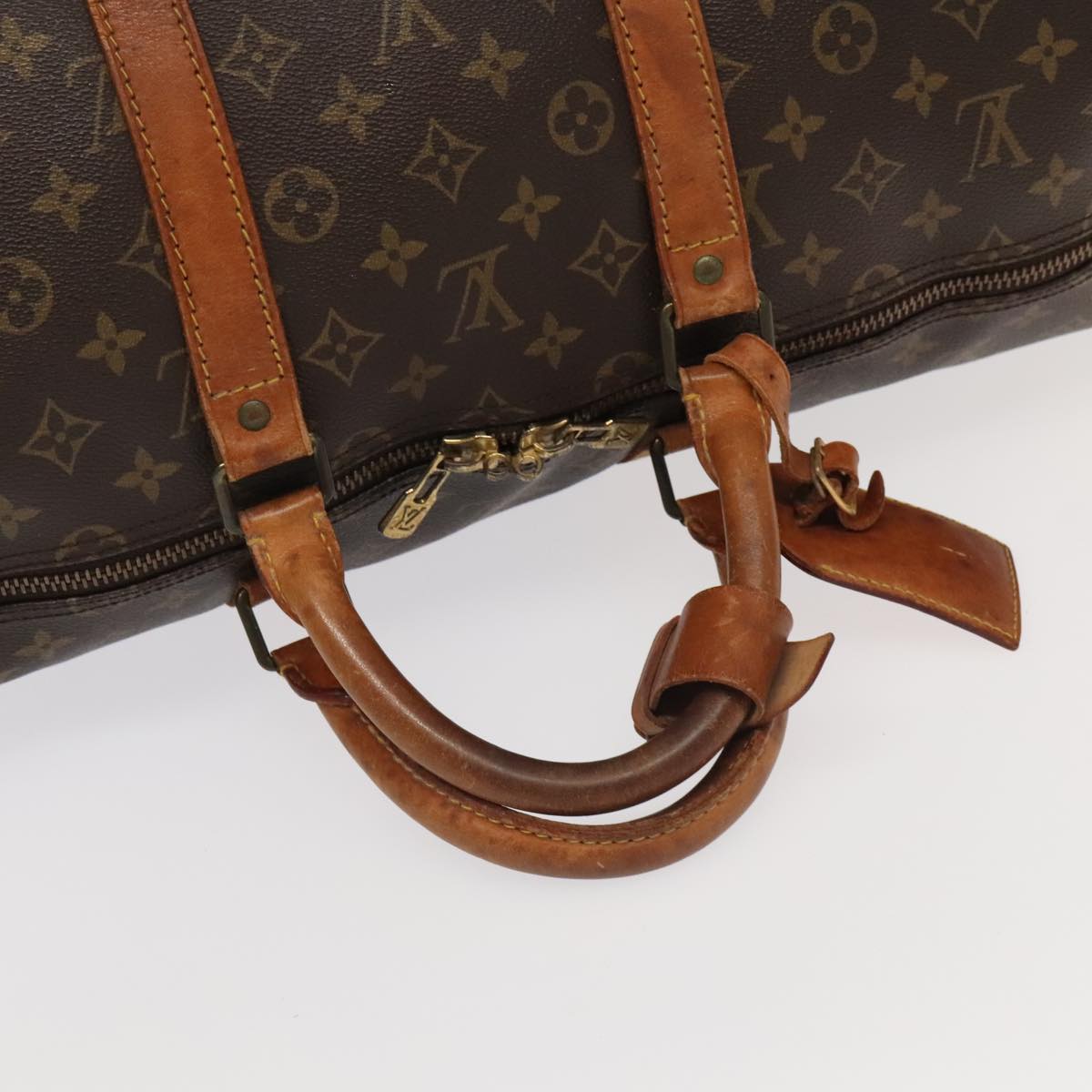 LOUIS VUITTON Monogram Keepall 55 Boston Bag M41424 LV Auth 95728