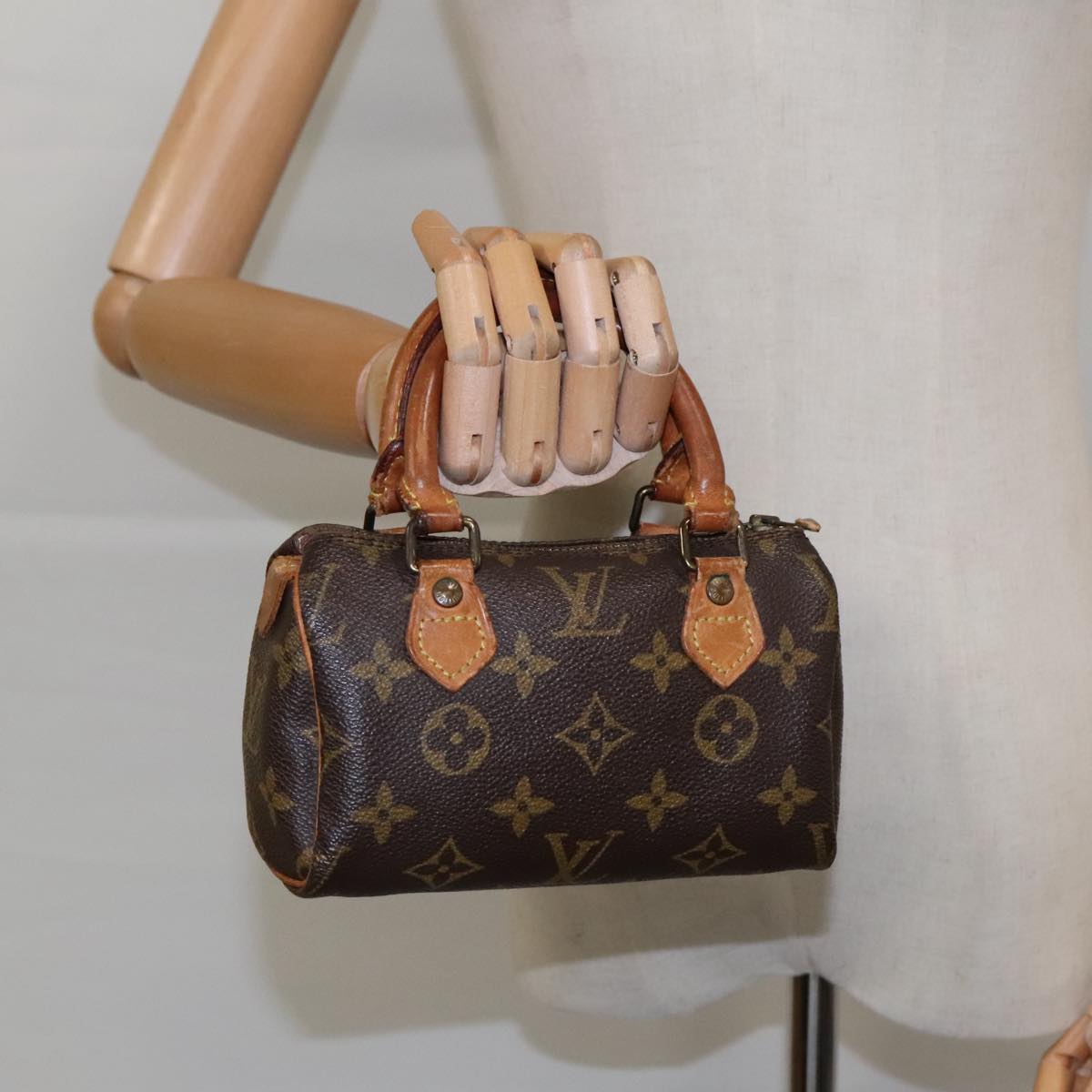 LOUIS VUITTON Monogram Mini Speedy Hand Bag M41534 LV Auth 95860