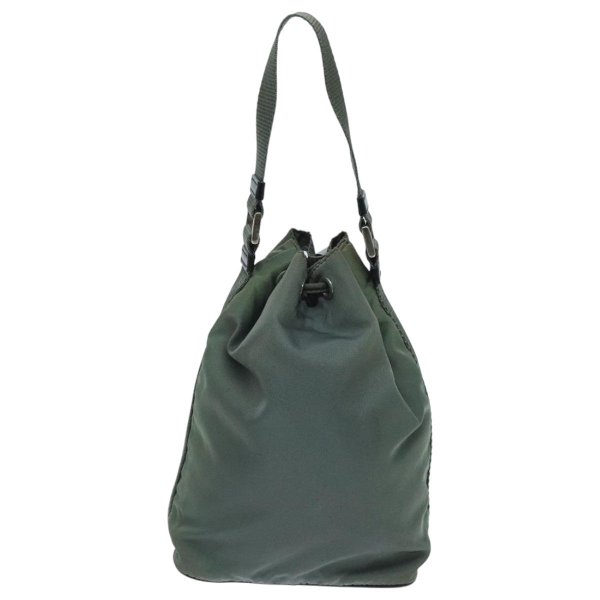 PRADA Hand Bag Nylon Khaki Auth 95957