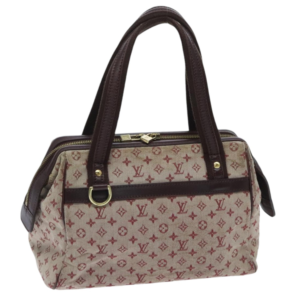 LOUIS VUITTON Monogram Mini Josephine PM Hand Bag Red M92216 LV Auth 95966