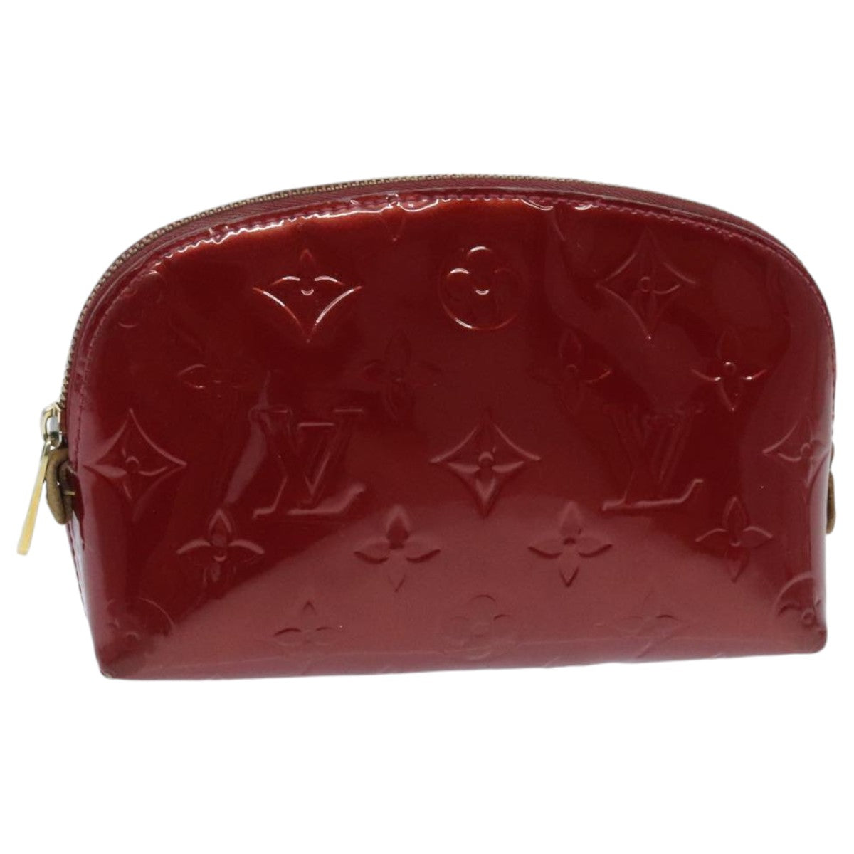 LOUIS VUITTON Vernis Pochette Cosmetic Pouch Pomme D'amour M91496 LV Auth 95991